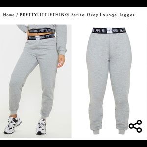 Pretty Little Thing Petite Grey Lounge Joggers
